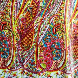 🌹NWT ECHO design of New YorkVibrant Paisley Floral Fabric scarf or wrap